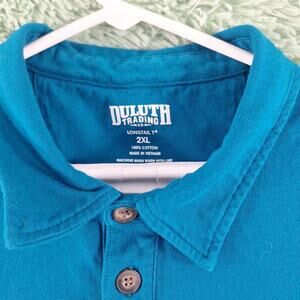 Duluth Trading Co Long Tail T Polo 2xl Mens Blue